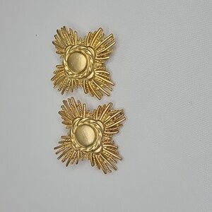 Vintage Givenchy Pairs of New York Maltese Cross Clip on Earrings